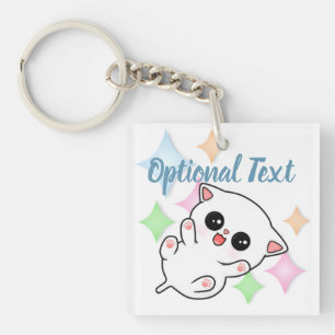 Belly Rub Time Kitten Keychain