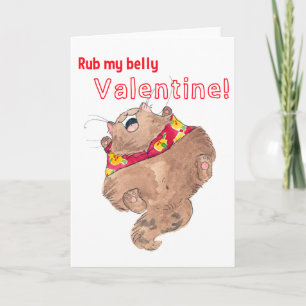 Belly rub valentine holiday card