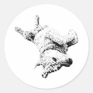 Belly Up Attitude Classic Round Sticker