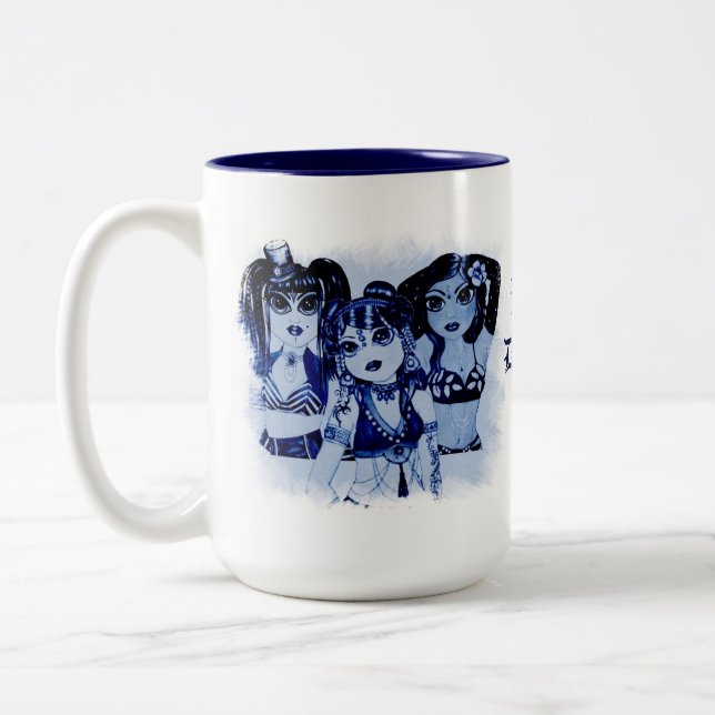 Bellydance Dancers Brew Character Illustration Mug (Left)