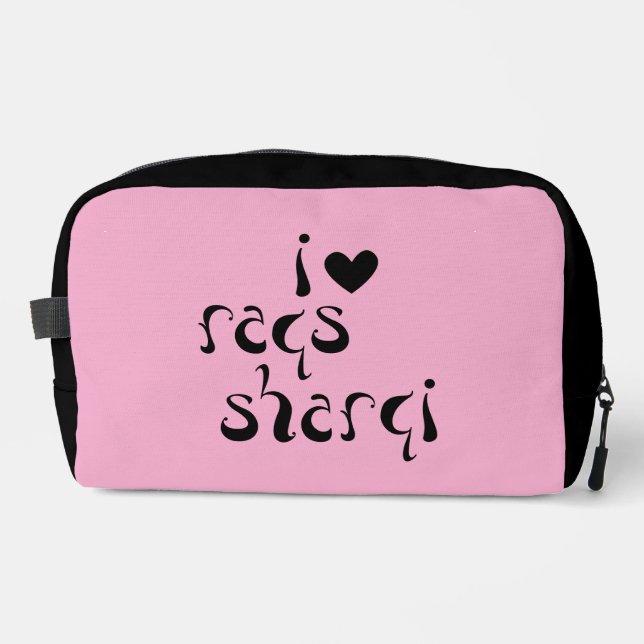 Bellydance "I Love Raqs Sharqi" Make Up Bag (Front)