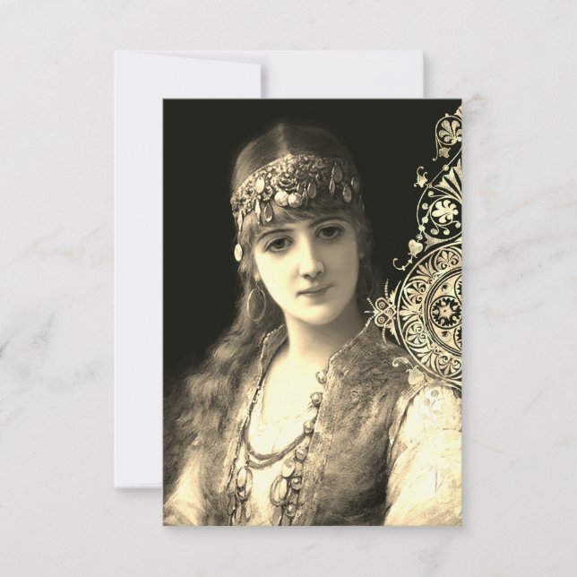 Bellydancer hafla boho gypsy wedding  invitation (Front)