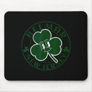 Belmar New Jersey Irish Shamrock Nj Retro Souvenir Mouse Pad