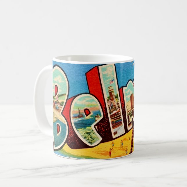 Belmar New Jersey Postcard Mug (Front Left)