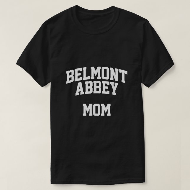 Belmont Abbey Mom Athletic Arch College University T-Shirt (Design Front)