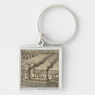 Belmont Glass Works, Bellaire, Ohio Keychain