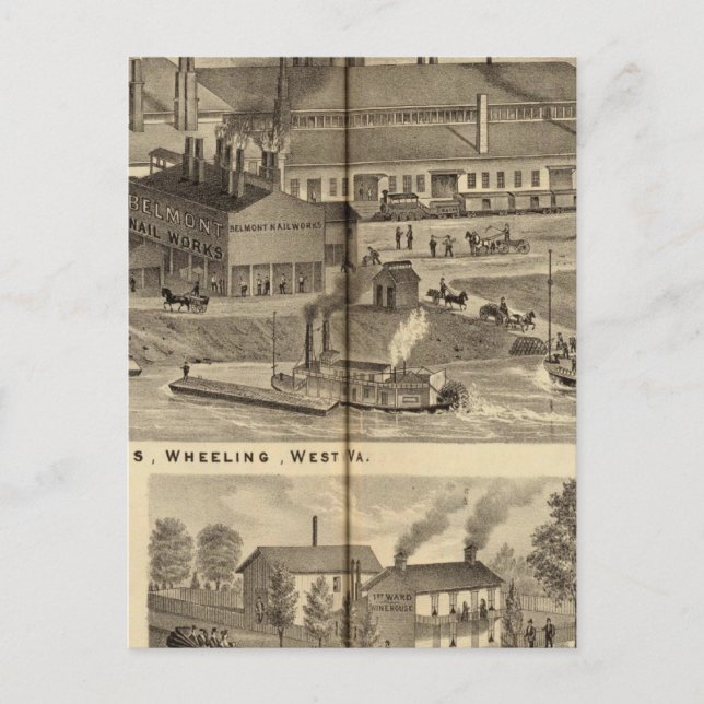 Belmont Nail Works, Wheeling Postcard (Front)