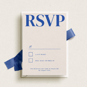 Belmont Typography Wedding RSVP Card