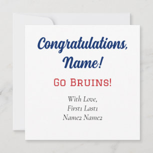 Belmont University Personalized Gift Tag Card