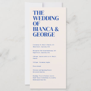 Belmont Wedding Ceremony Program