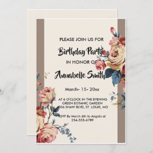 beloved Birthday Invitation