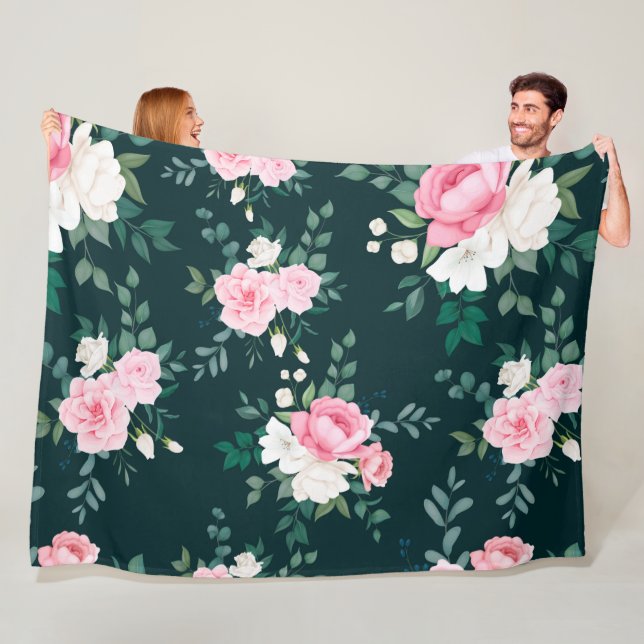 beloved floral fleece blanket (In Situ)
