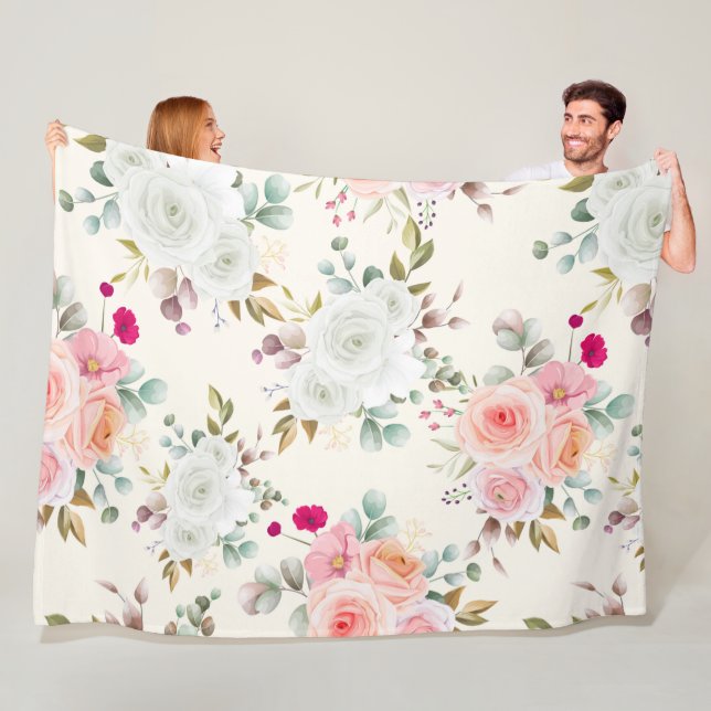 beloved floral fleece blanket (In Situ)