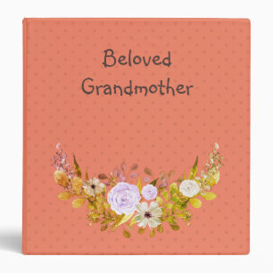 Beloved Grandmother, retro, vintage album Binder