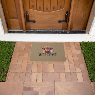 Beloved Highland Cow Welcome Doormat