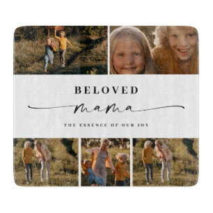 Beloved Mama Mom Happy Mother's Day Photo Collage Cutting Board