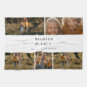 Beloved Mama Mom Happy Mother's Day Photo Collage Kitchen Towel
