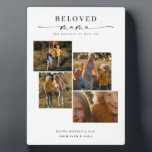Beloved Mama Mom Happy Mother's Day Photo Collage Plaque<br><div class="desc">The "Beloved Mama" Photo Collage Plaque is an homage in images, turning Mother's Day into an everyday celebration. This elegant plaque is a visual symphony of the laughter and love that she inspires as a mom, sister, aunt, or grandma. A perfect present to commemorate her birthday or her first Mother's...</div>