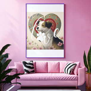 Beloved Paws: Modern Custom Pet Love Canvas Print