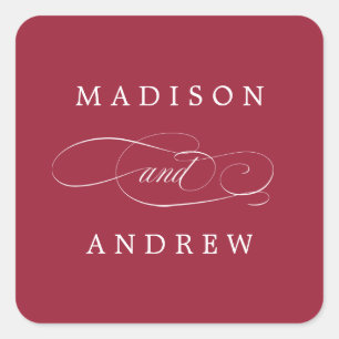 Beloved   Personalized Wedding Stickers