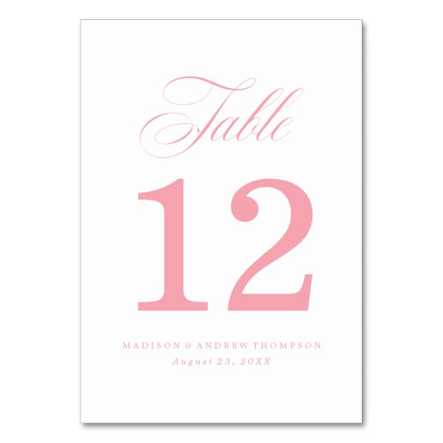 Beloved | Wedding Table Number Cards (Front)
