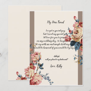 beloved     will be my bridesmaid invitation