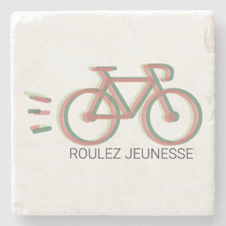 Below the glass Roll Youth Stone Coaster