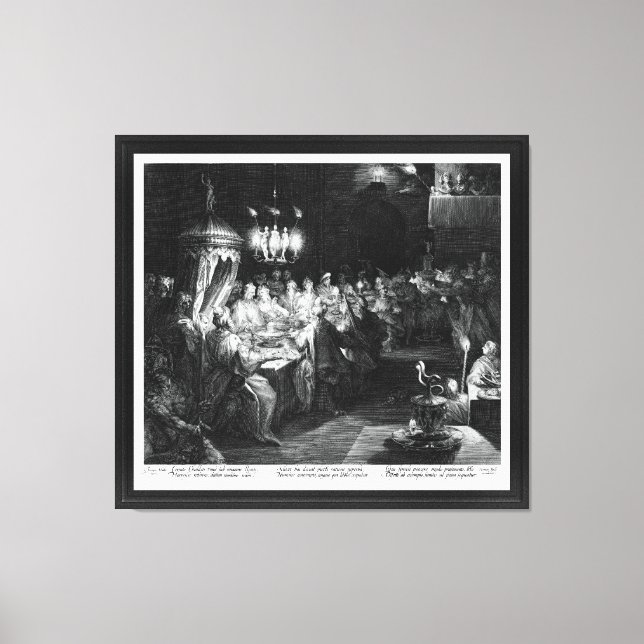 Belshazzar's Feast by Engraver Jan Muller Canvas Print (Front)