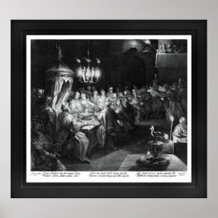 Belshazzar's Feast by Engraver Jan Muller Poster