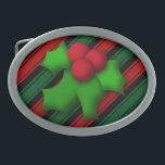 Belt Buckle, Funny Mistletoe Design Belt Buckle<br><div class="desc">Makes a fun Christmas stocking stuffer!</div>