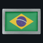 Belt Buckle with Flag of Brazil<br><div class="desc">Elegant Belt Buckle with Flag of Brazil. This product its customizable.</div>