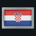 Belt Buckle with Flag of Croatia<br><div class="desc">Elegant Belt Buckle with Flag of Croatia. This product its customizable.</div>
