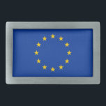 Belt Buckle with Flag of European Union<br><div class="desc">Showcase your European pride with this stylish belt buckle featuring the flag of the European Union! Crafted with high-quality materials and meticulous attention to detail, this belt buckle beautifully displays the iconic design of the EU flag – a circle of twelve golden stars on a deep blue background. Its sleek...</div>
