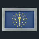 Belt Buckle with Flag of Indiana State<br><div class="desc">Elegant Belt Buckle with Flag of Indiana. United States of America. This product its customizable.</div>