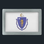 Belt Buckle with Flag of Massachusetts State<br><div class="desc">Show off your Massachusetts pride with our exclusive belt buckle featuring the flag of Massachusetts! Designed to combine style with state pride, this belt buckle is more than just an accessory; it’s a tribute to Massachusetts’ rich heritage and cultural identity. The striking design prominently displays the iconic Massachusetts state flag,...</div>