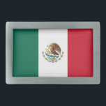 Belt Buckle with Flag of Mexico<br><div class="desc">Elegant Belt Buckle with Flag of Mexico. This product its customizable.</div>