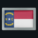 Belt Buckle with Flag of North Carolina State<br><div class="desc">Elegant Belt Buckle with Flag of North Carolina. United States of America. This product its customizable.</div>