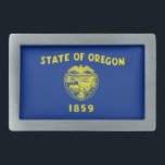 Belt Buckle with Flag of Oregon State<br><div class="desc">Elevate your accessory game with a bold statement piece: our belt buckle featuring the flag of Oregon! This eye-catching belt buckle is more than just a functional item; it’s a stylish tribute to Oregon’s heritage and a distinctive way to show your state pride. The design prominently showcases the iconic Oregon...</div>