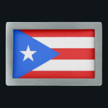 Belt Buckle with Flag of Puerto Rico State<br><div class="desc">Elegant Belt Buckle with Flag of Puerto Rico. United States of America. This product its customizable.</div>