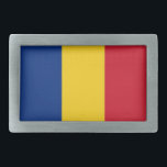Belt Buckle with Flag of Romania<br><div class="desc">Elegant Belt Buckle with Flag of Romania. This product its customizable.</div>