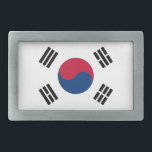 Belt Buckle with Flag of South Korea<br><div class="desc">Elegant Belt Buckle with Flag of South Korea. This product its customizable.</div>