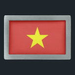 Belt Buckle with Flag of Vietnam<br><div class="desc">Add a touch of Vietnamese pride to your wardrobe with our exclusive belt buckle featuring the flag of Vietnam! This stylish accessory proudly showcases the vibrant design of the Vietnamese flag. The buckle prominently displays the red background with a large yellow star in the centre, symbolizing the unity of the...</div>