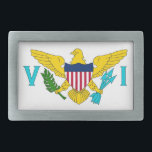 Belt Buckle with Flag of Virgin Islands<br><div class="desc">Elegant Belt Buckle with Flag of Virgin Islands. United States of America. This product its customizable.</div>