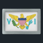 Belt Buckle with Flag of Virgin Islands<br><div class="desc">Add a unique touch of style and heritage to your wardrobe with our exquisite belt buckle featuring the flag of the Virgin Islands! Crafted with meticulous attention to detail, this belt buckle proudly showcases the vibrant flag of the Virgin Islands. The flag features a white background with a bald eagle...</div>