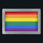 Belt Buckle with LGBT Rainbow Pride Flag<br><div class="desc">Elegant Belt Buckle with LGBT Rainbow Pride Flag. This product its customizable.</div>