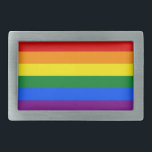 Belt Buckle with LGBT Rainbow Pride Flag<br><div class="desc">Elegant Belt Buckle with LGBT Rainbow Pride Flag. This product its customizable.</div>