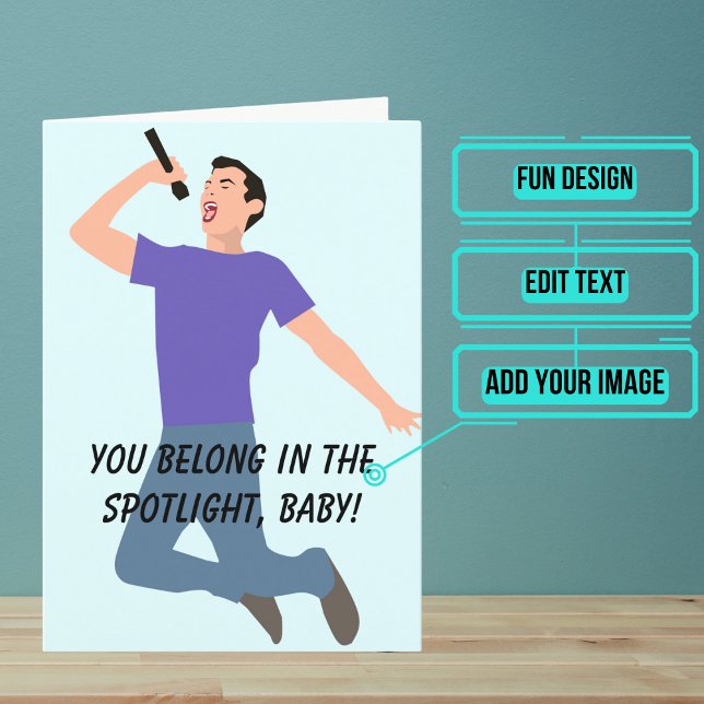 Belt Out a Note Singer Birthday Card (This funny card is specifically for that person in your life who loves the spotlight.)