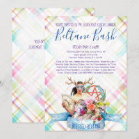 Beltane Bash Floral Spring Plaid May Day