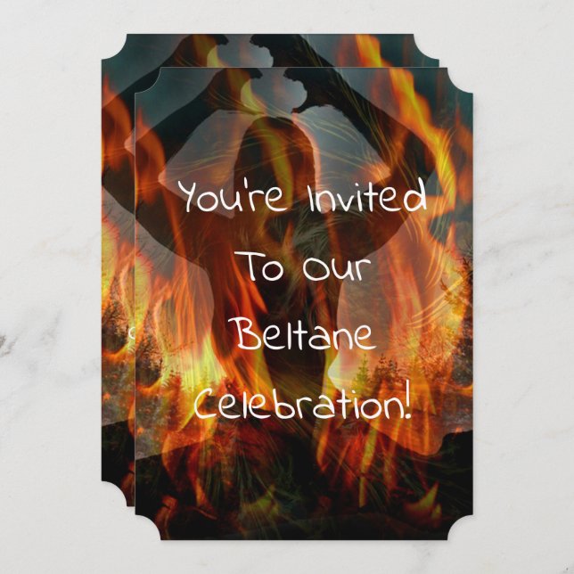 Beltane bonfire invitation (Front/Back)