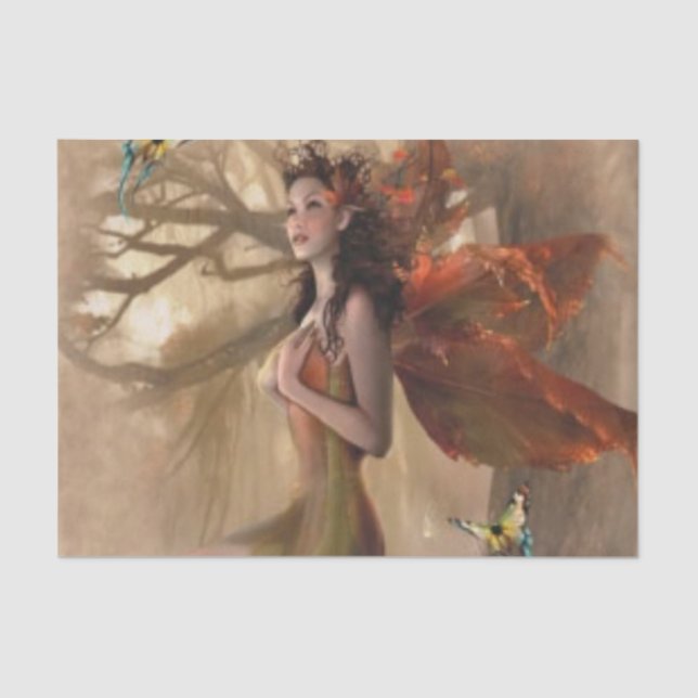 Beltane  fairy with butterflies tissue paper (Front)